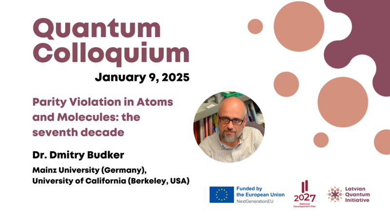 Quantum Colloquium on January 9, 2025